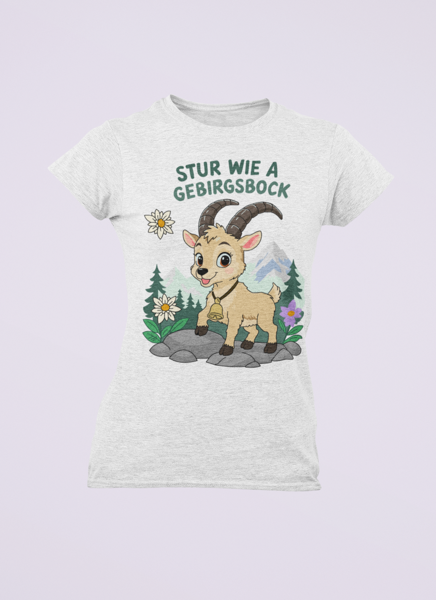 Stur wie a Gebirgsbock | Damen T-Shirt Rundhals