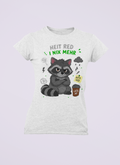 Heit red i nix mehr - Waschbär | Damen T-Shirt Rundhals