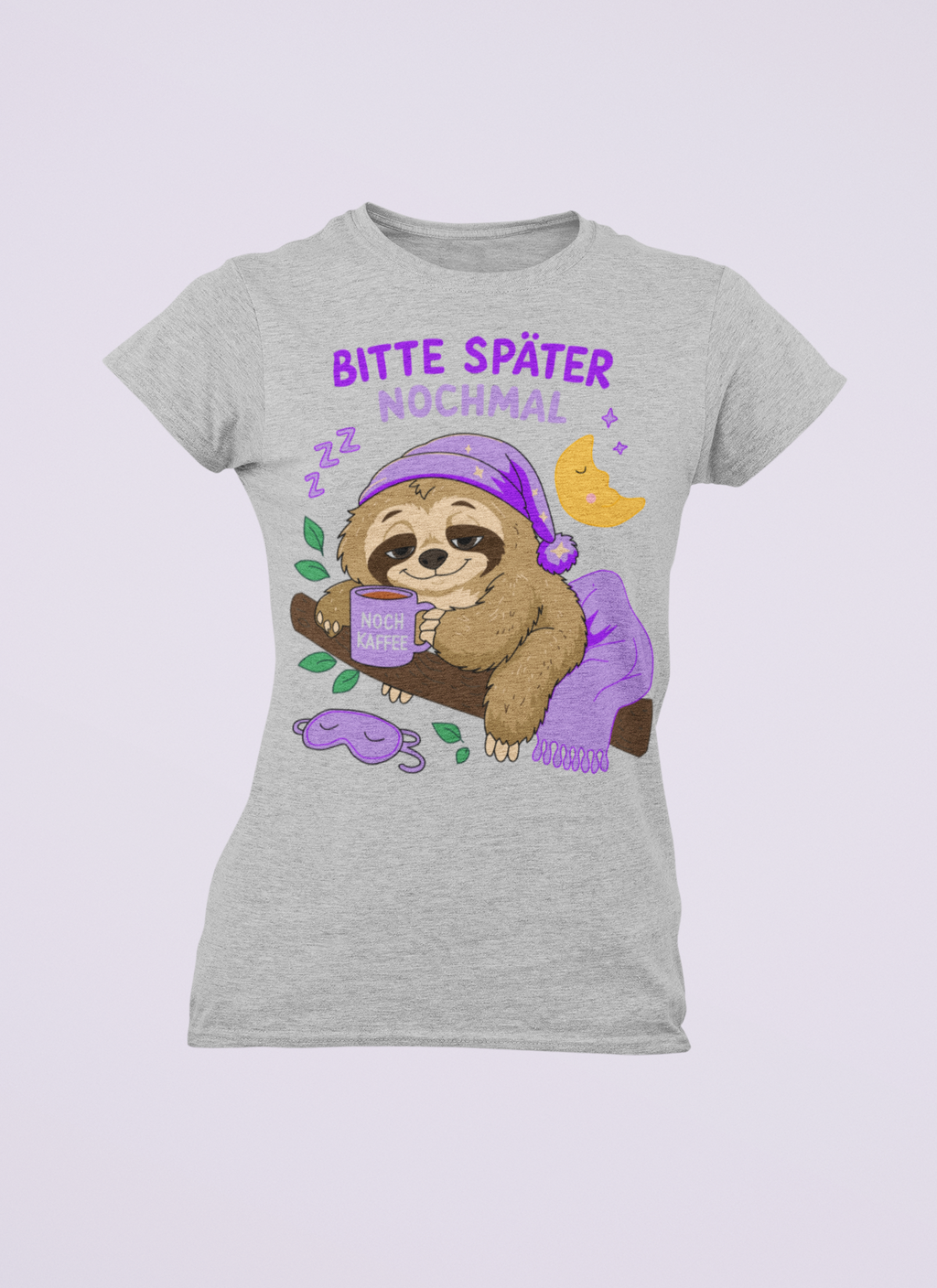 Bitte später nochmal - Faultier | Damen T-Shirt Rundhals