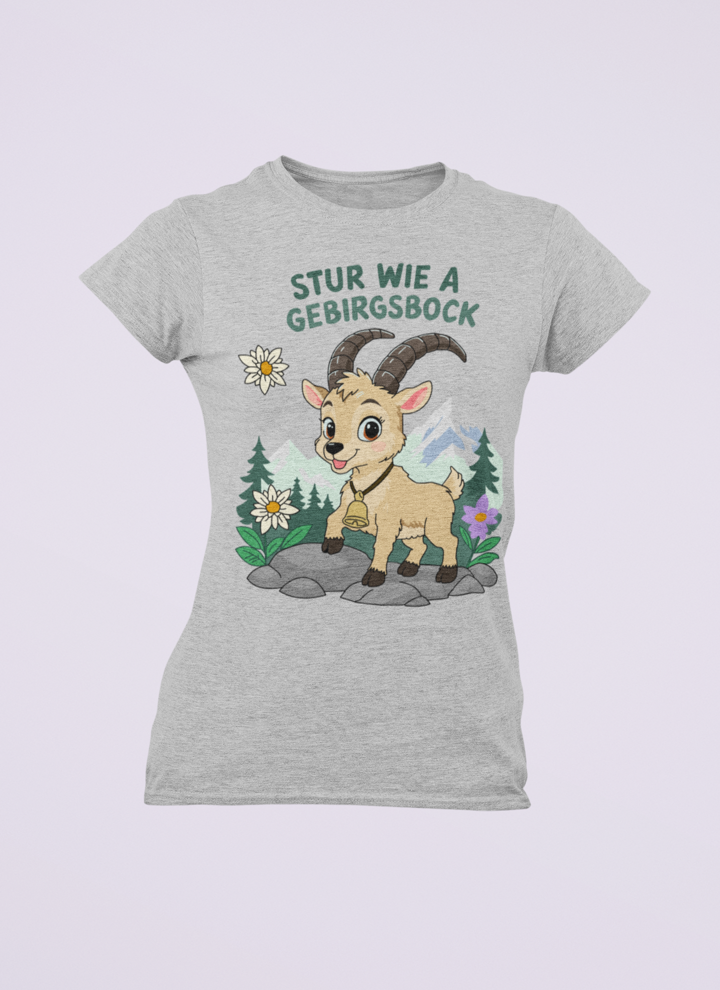 Stur wie a Gebirgsbock | Damen T-Shirt Rundhals