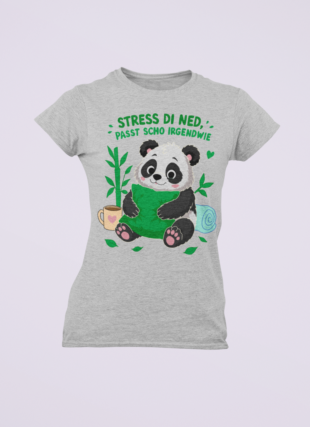 Stress di ned - Panda | Damen T-Shirt Rundhals
