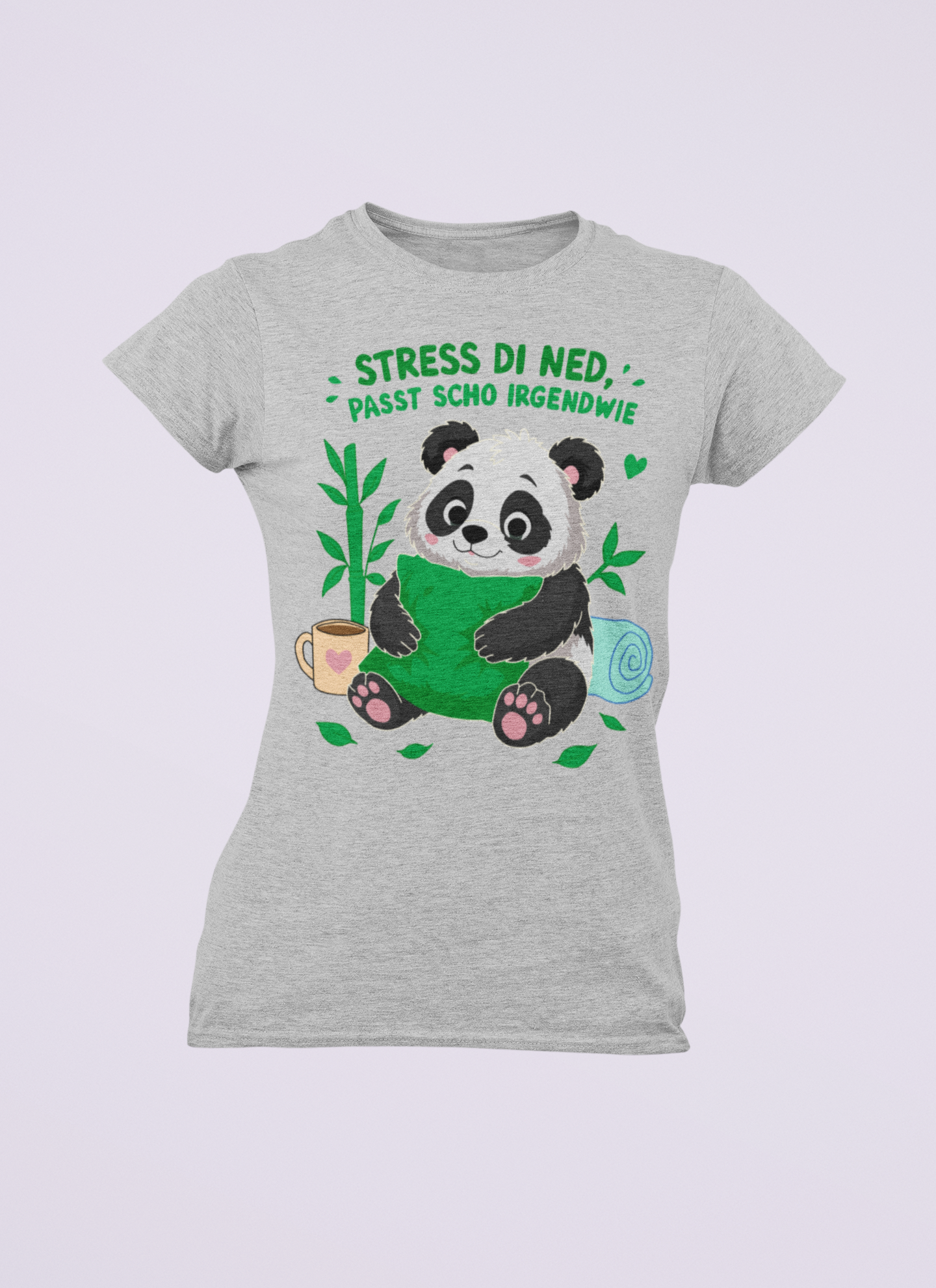 Stress di ned - Panda | Damen T-Shirt Rundhals