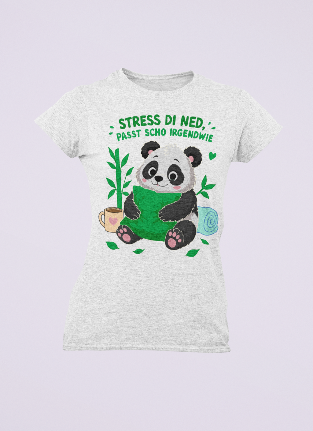 Stress di ned - Panda | Damen T-Shirt Rundhals
