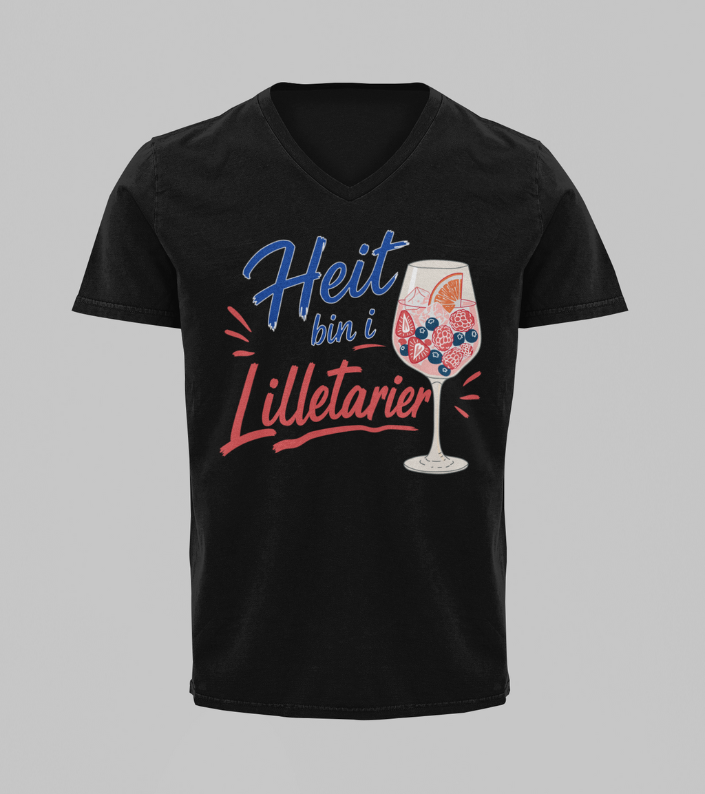 Heit bin i Lilletarier | T-Shirt Herren V-Ausschnitt