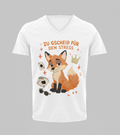 Zu gscheid für den Stress - Fuchs | T-Shirt Herren V-Ausschnitt
