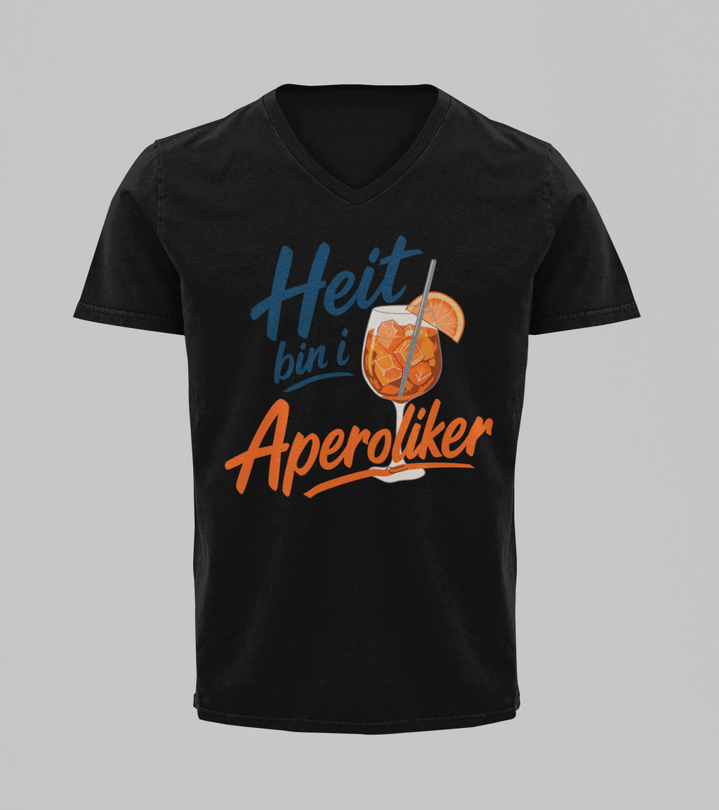 Heit bin i Aperoliker | T-Shirt Herren V-Ausschnitt