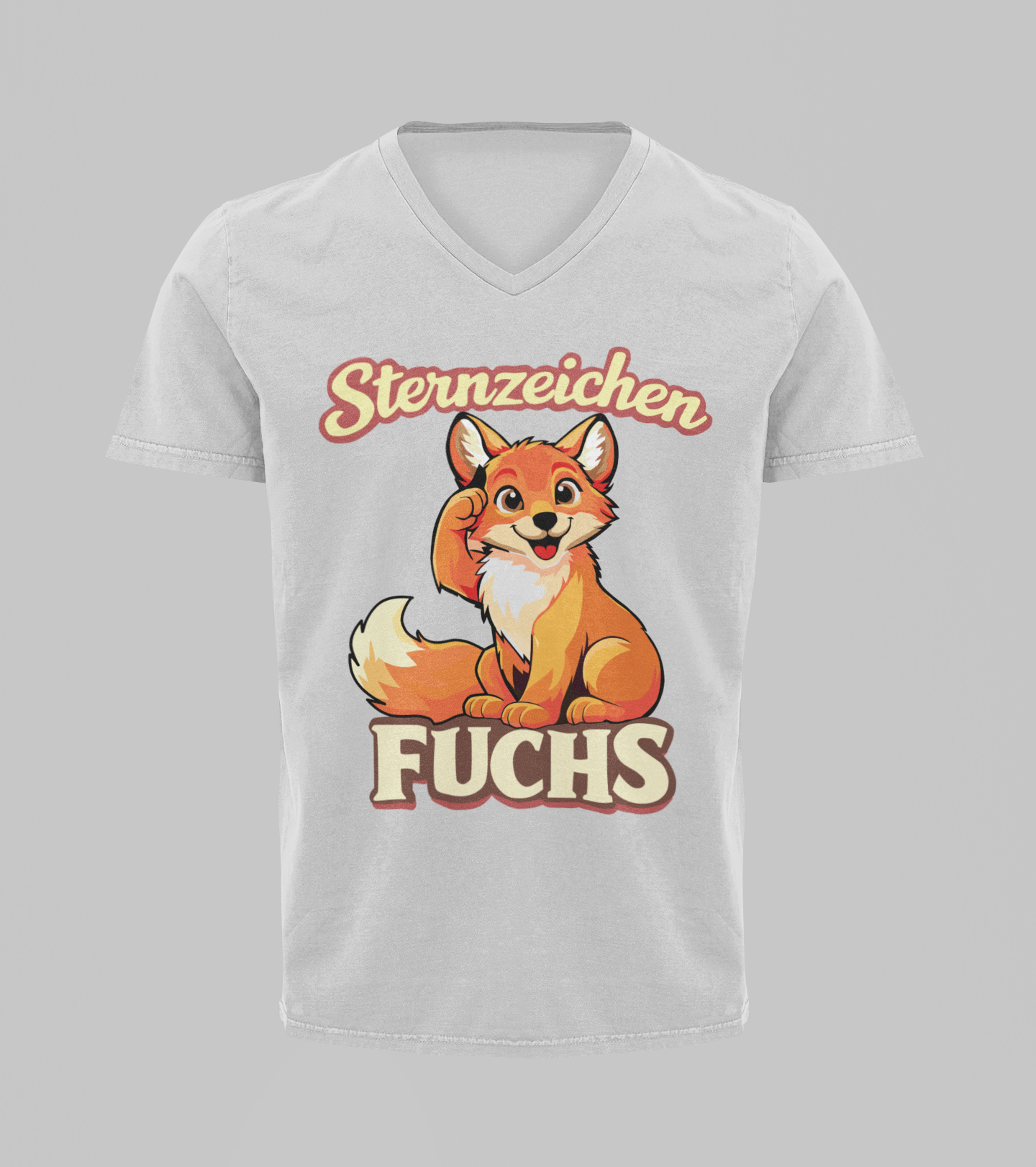 Sternzeichen Fuchs | T-Shirt Herren V-Ausschnitt