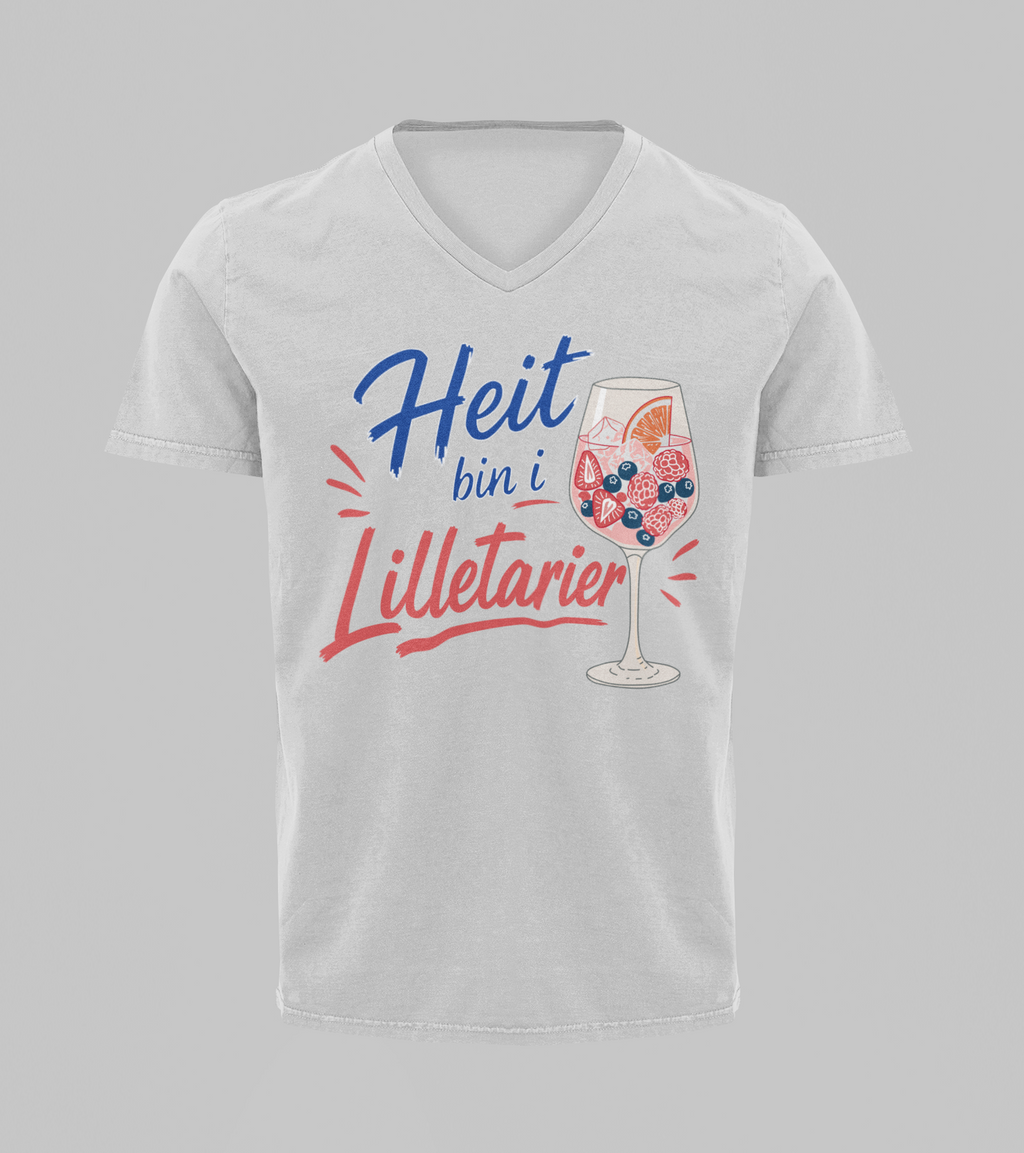 Heit bin i Lilletarier | T-Shirt Herren V-Ausschnitt