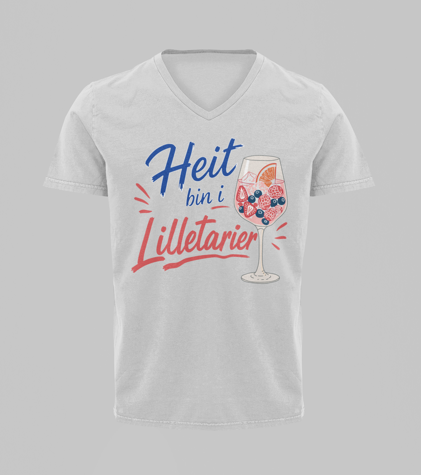 Heit bin i Lilletarier | T-Shirt Herren V-Ausschnitt