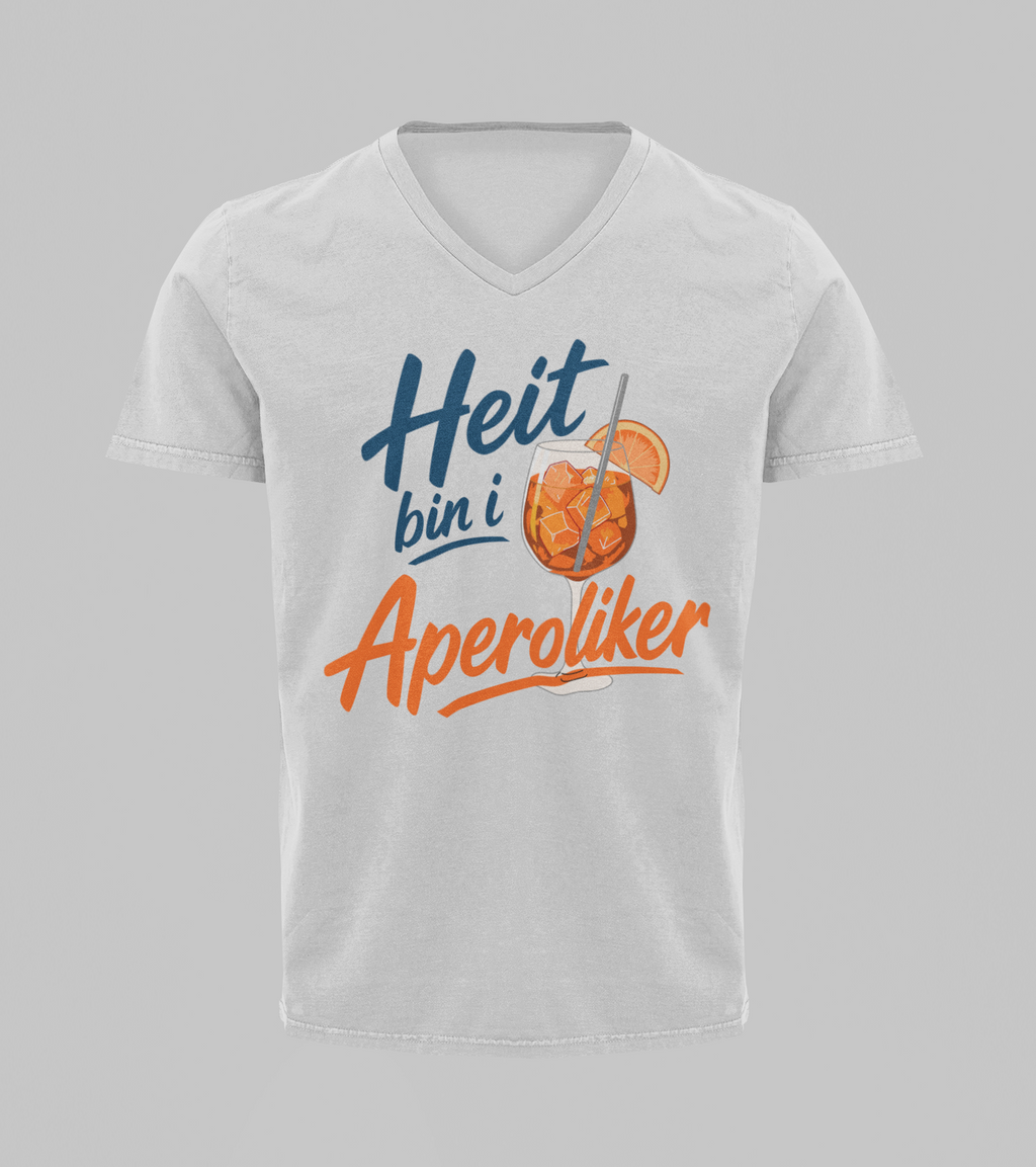 Heit bin i Aperoliker | T-Shirt Herren V-Ausschnitt