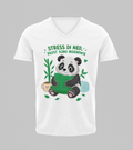 Stress di ned - Panda | T-Shirt Herren V-Ausschnitt