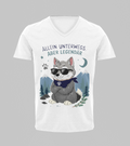 Allein unterwegs, aber legendär - Wolf | T-Shirt Herren V-Ausschnitt