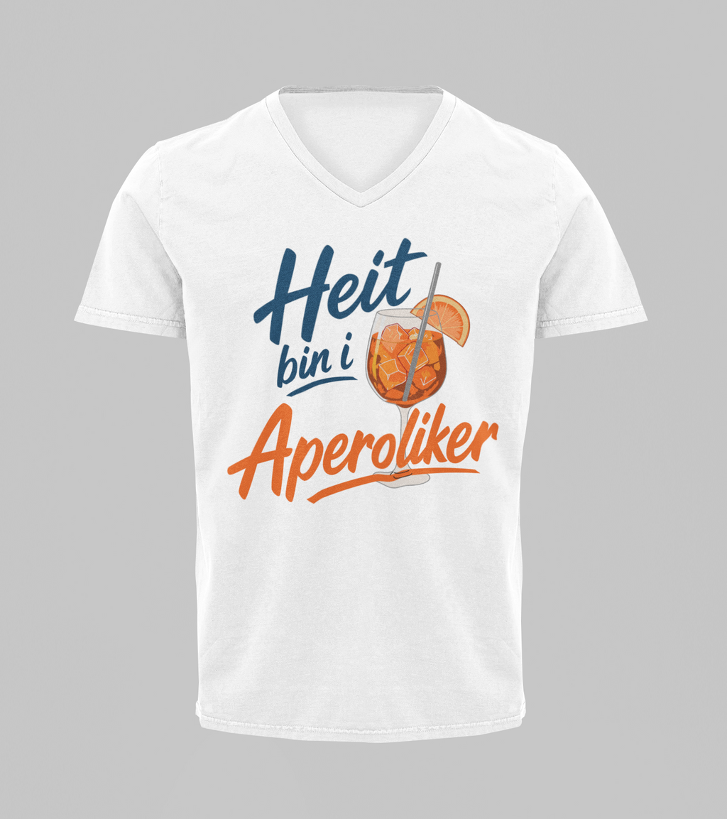 Heit bin i Aperoliker | T-Shirt Herren V-Ausschnitt