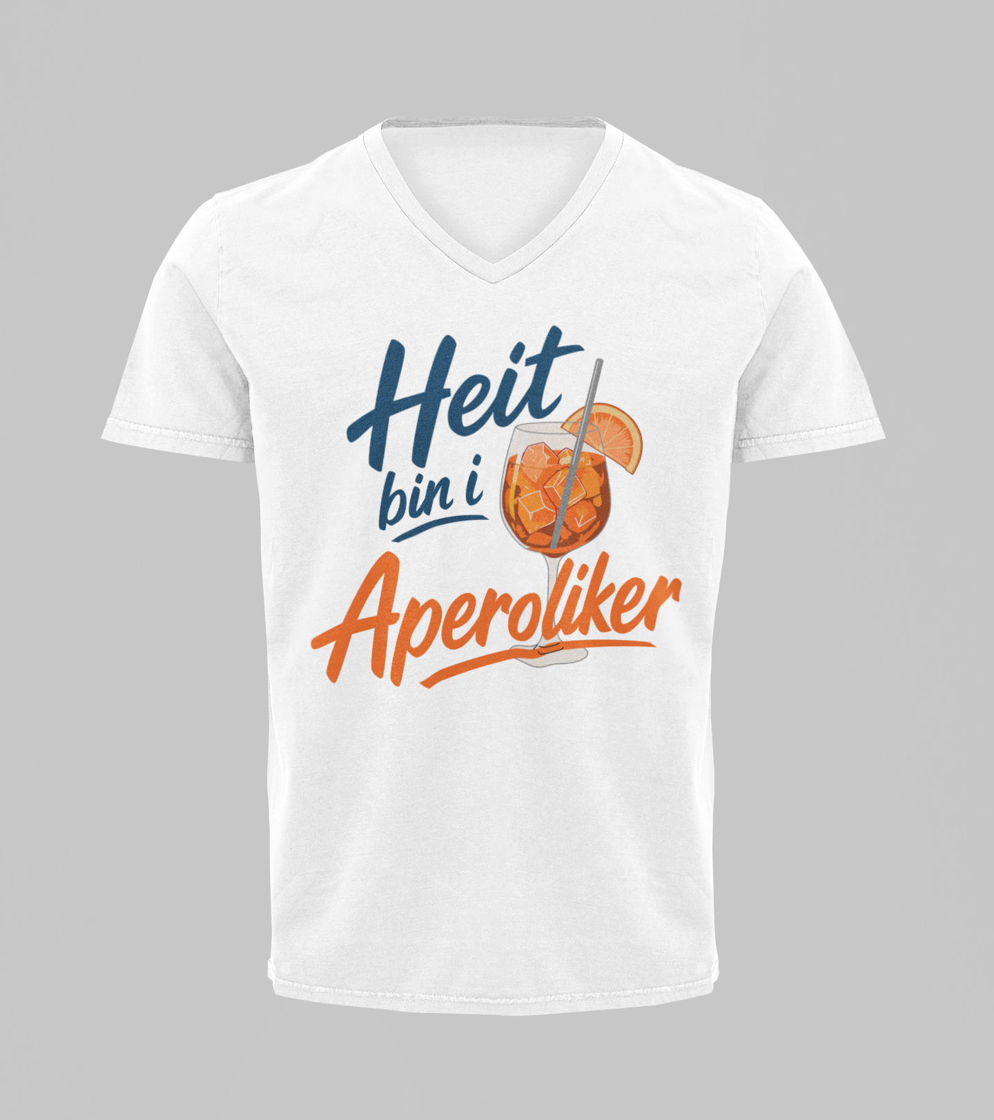 Heit bin i Aperoliker | T-Shirt Herren V-Ausschnitt