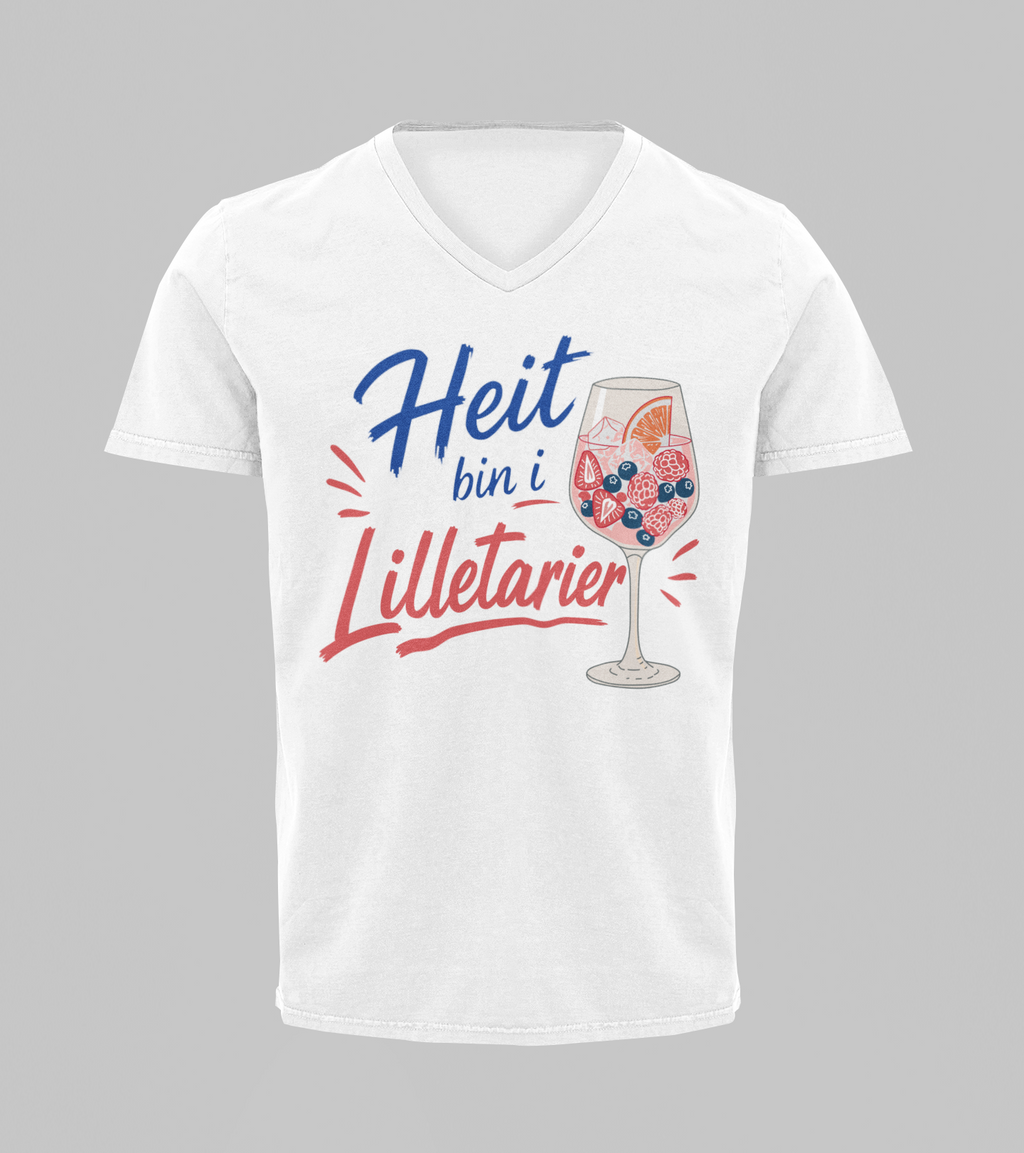Heit bin i Lilletarier | T-Shirt Herren V-Ausschnitt