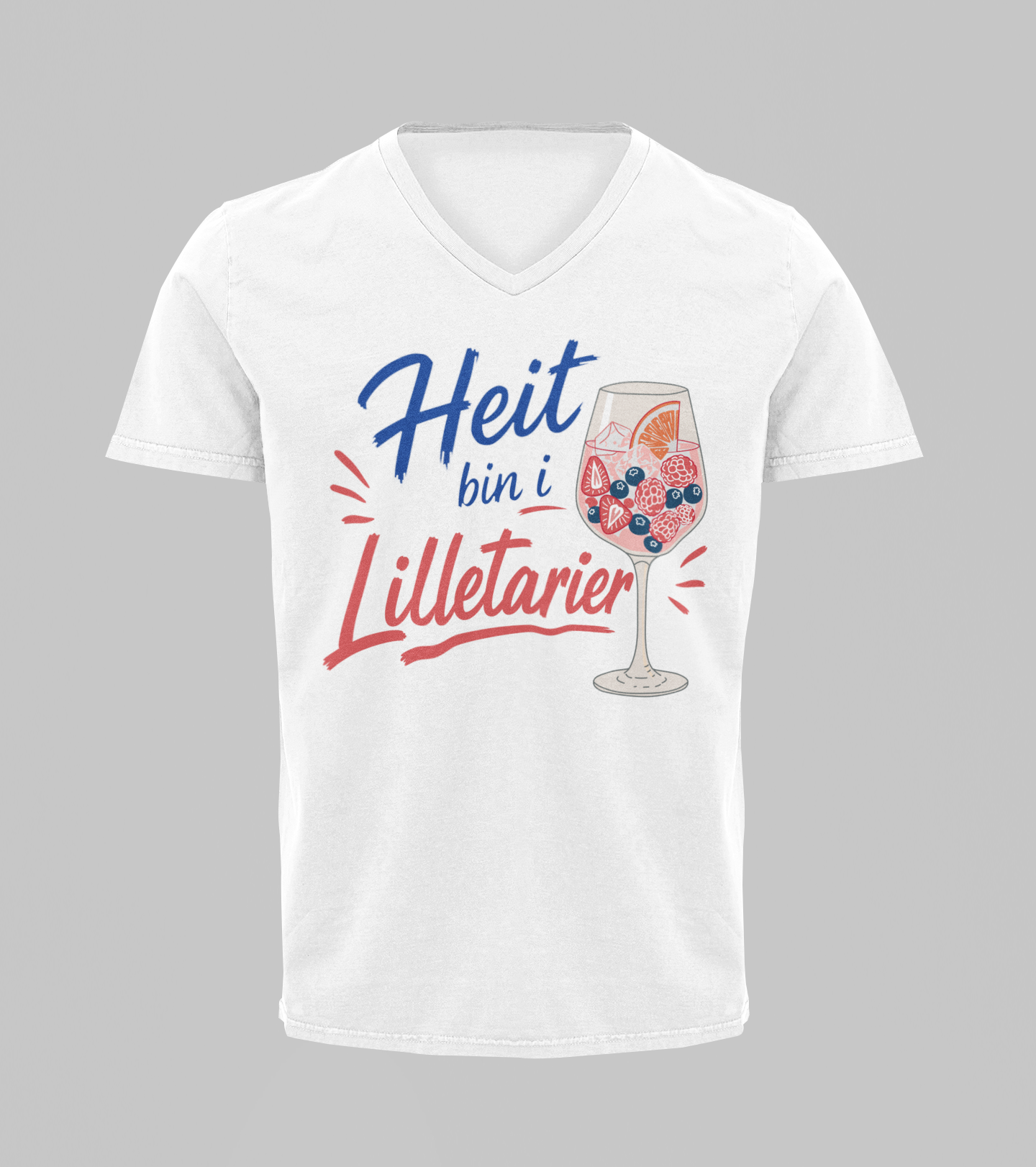 Heit bin i Lilletarier | T-Shirt Herren V-Ausschnitt