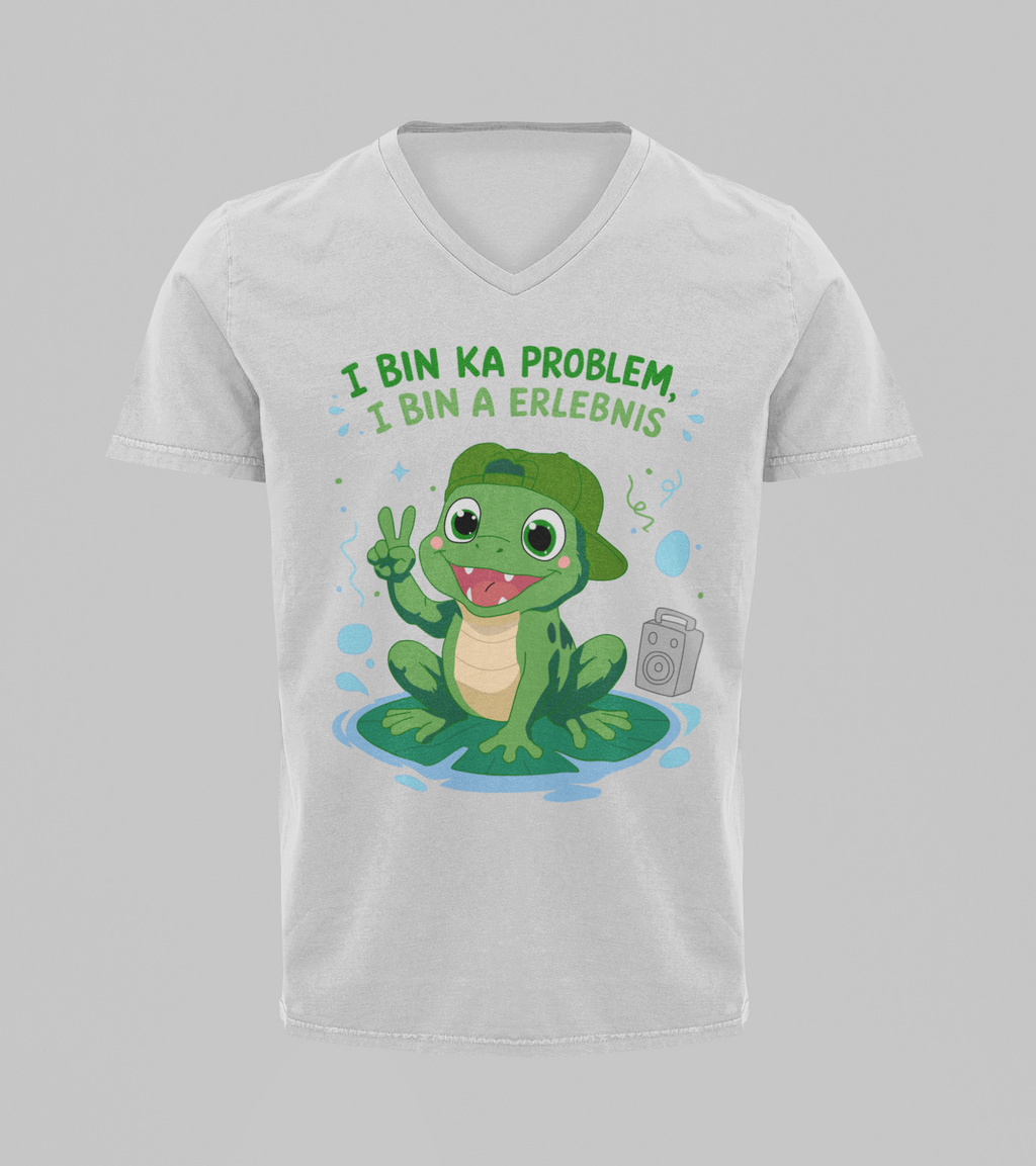 Erlebnisfrosch | T-Shirt Herren V-Ausschnitt