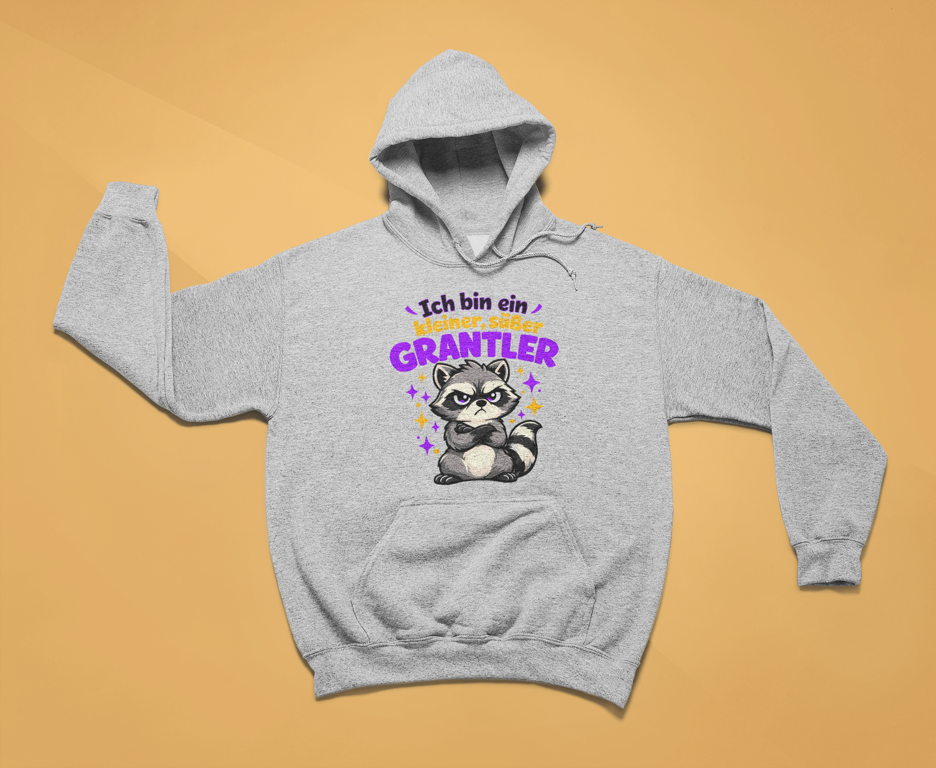 Kleiner, süßer Grantler - Waschbär - Hoodie Herren