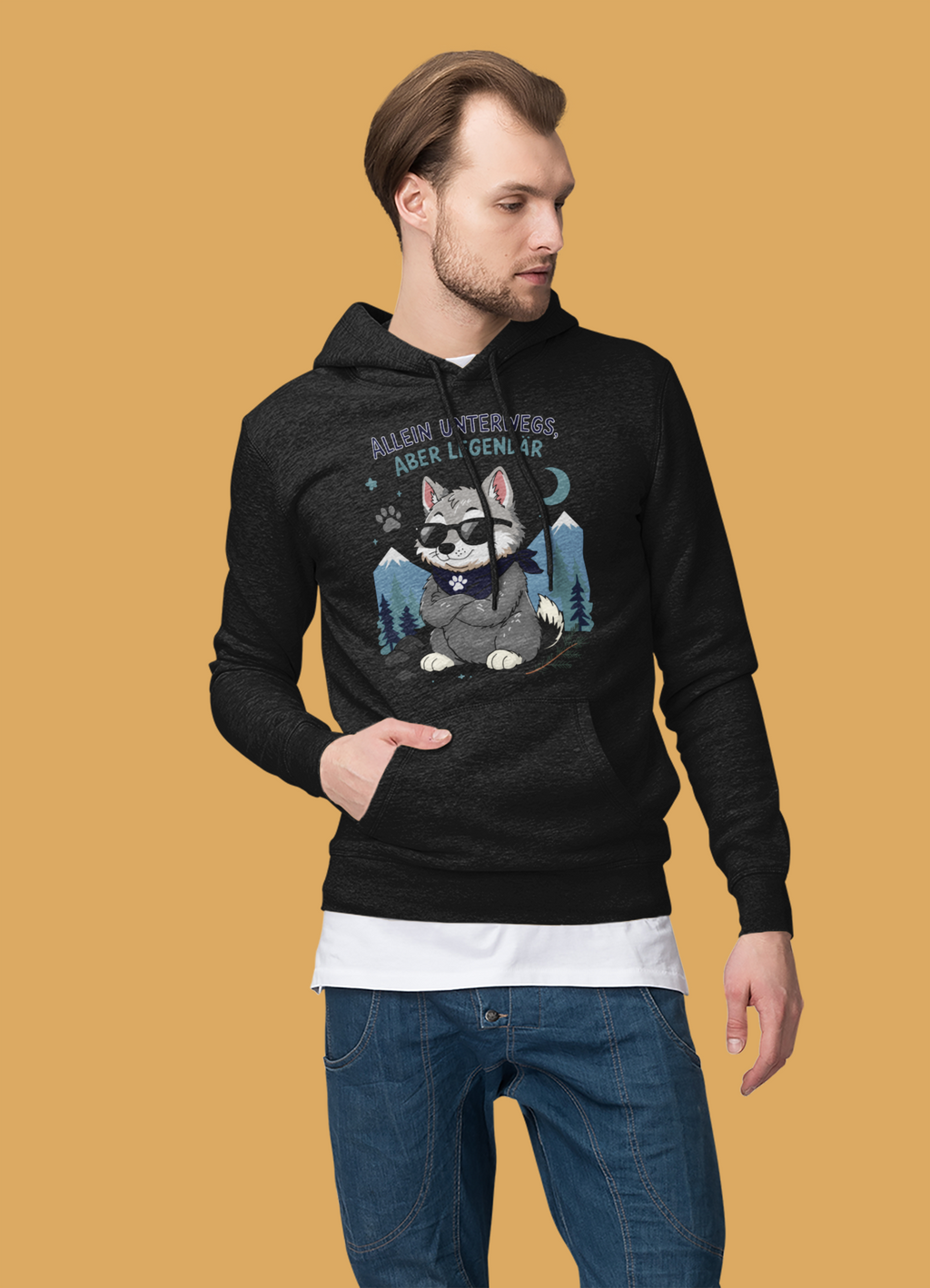 Wolfslegende - Hoodie Herren