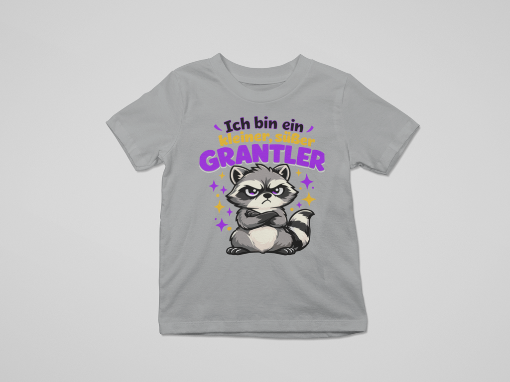 Kleiner, süßer Grantler - Waschbär | Kinder T-Shirt Rundhals