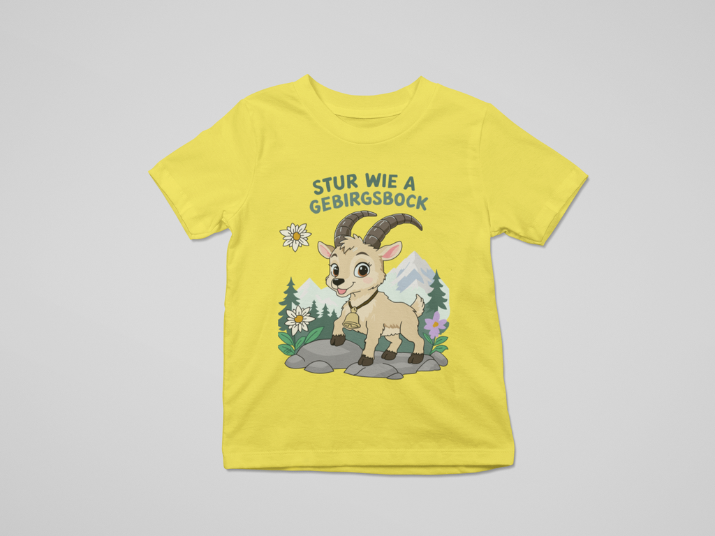 Stur wie a Gebirgsbock | Kinder T-Shirt Rundhals
