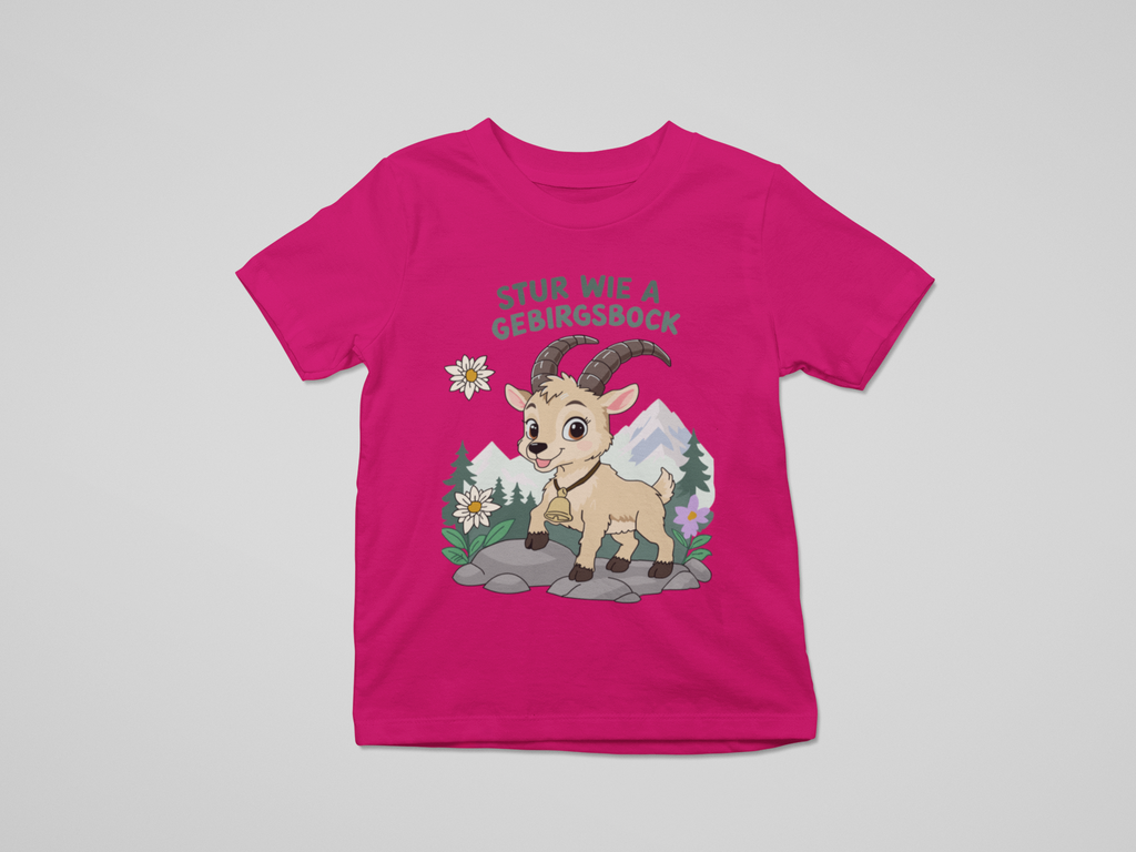 Stur wie a Gebirgsbock | Kinder T-Shirt Rundhals