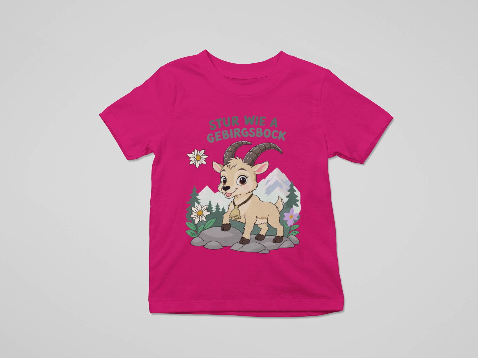 Stur wie a Gebirgsbock | Kinder T-Shirt Rundhals
