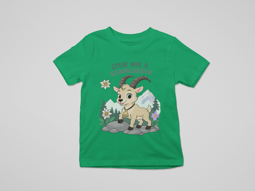Stur wie a Gebirgsbock | Kinder T-Shirt Rundhals