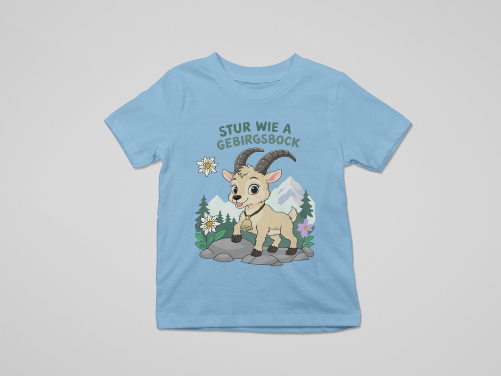 Stur wie a Gebirgsbock | Kinder T-Shirt Rundhals