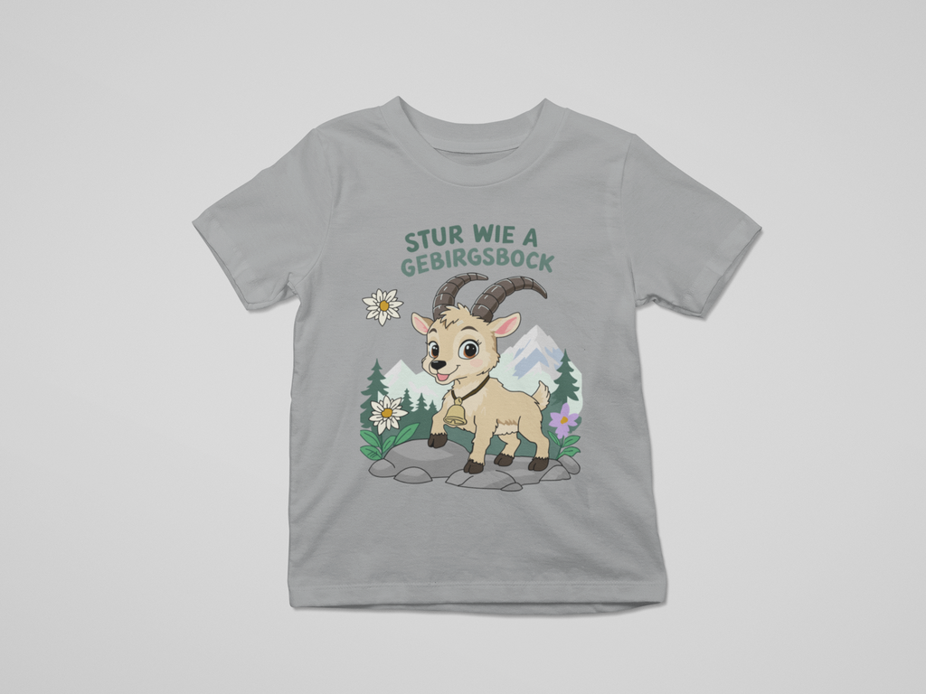 Stur wie a Gebirgsbock | Kinder T-Shirt Rundhals