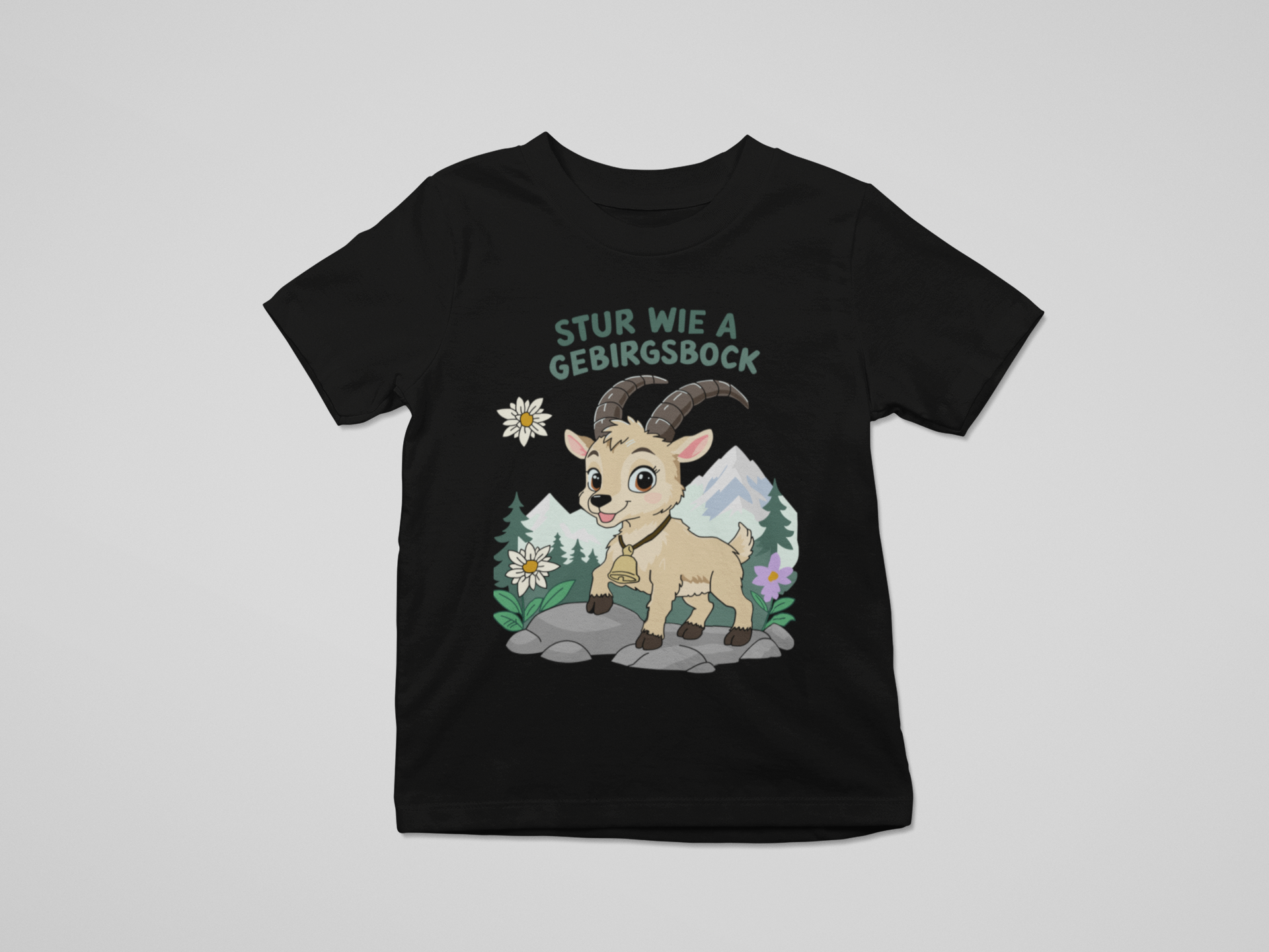 Stur wie a Gebirgsbock | Kinder T-Shirt Rundhals