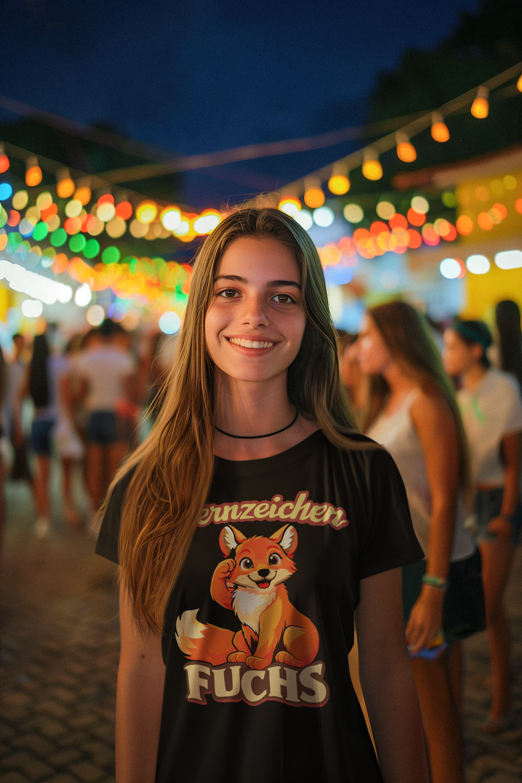 Sternzeichen Fuchs | Damen T-Shirt Rundhals