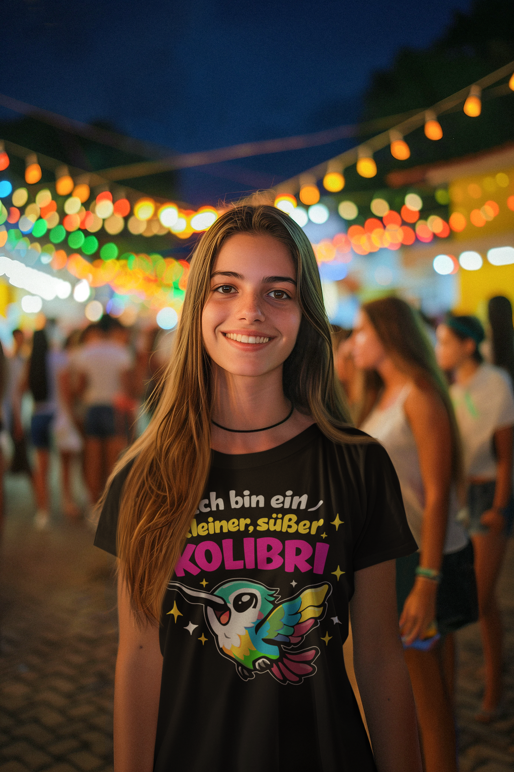 Kleiner, süßer Kolibri | Damen T-Shirt Rundhals