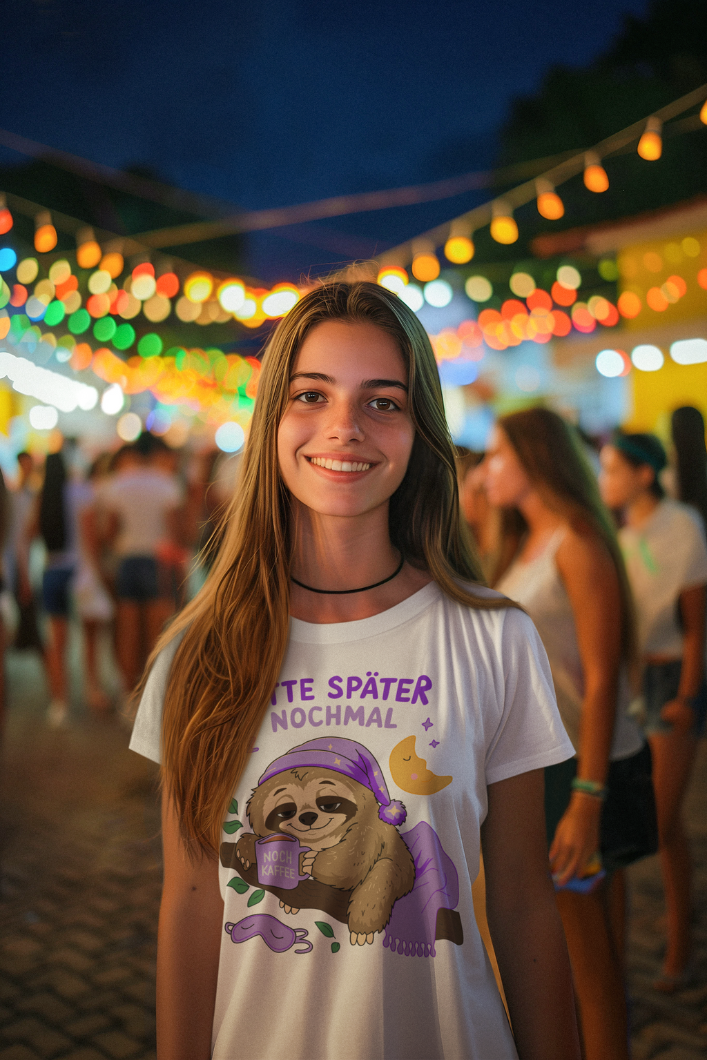 Bitte später nochmal - Faultier | Damen T-Shirt Rundhals