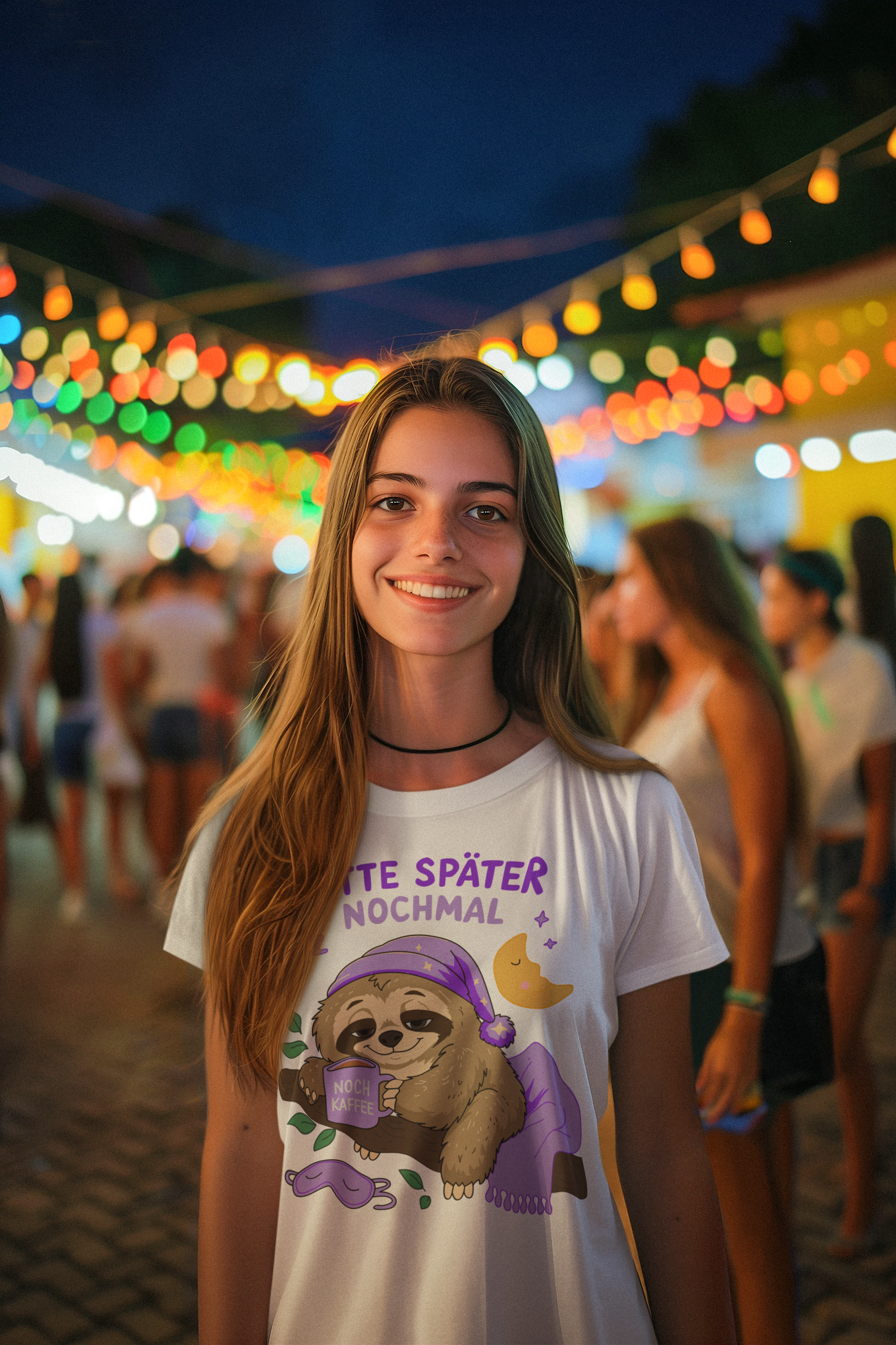 Bitte später nochmal - Faultier | Damen T-Shirt Rundhals