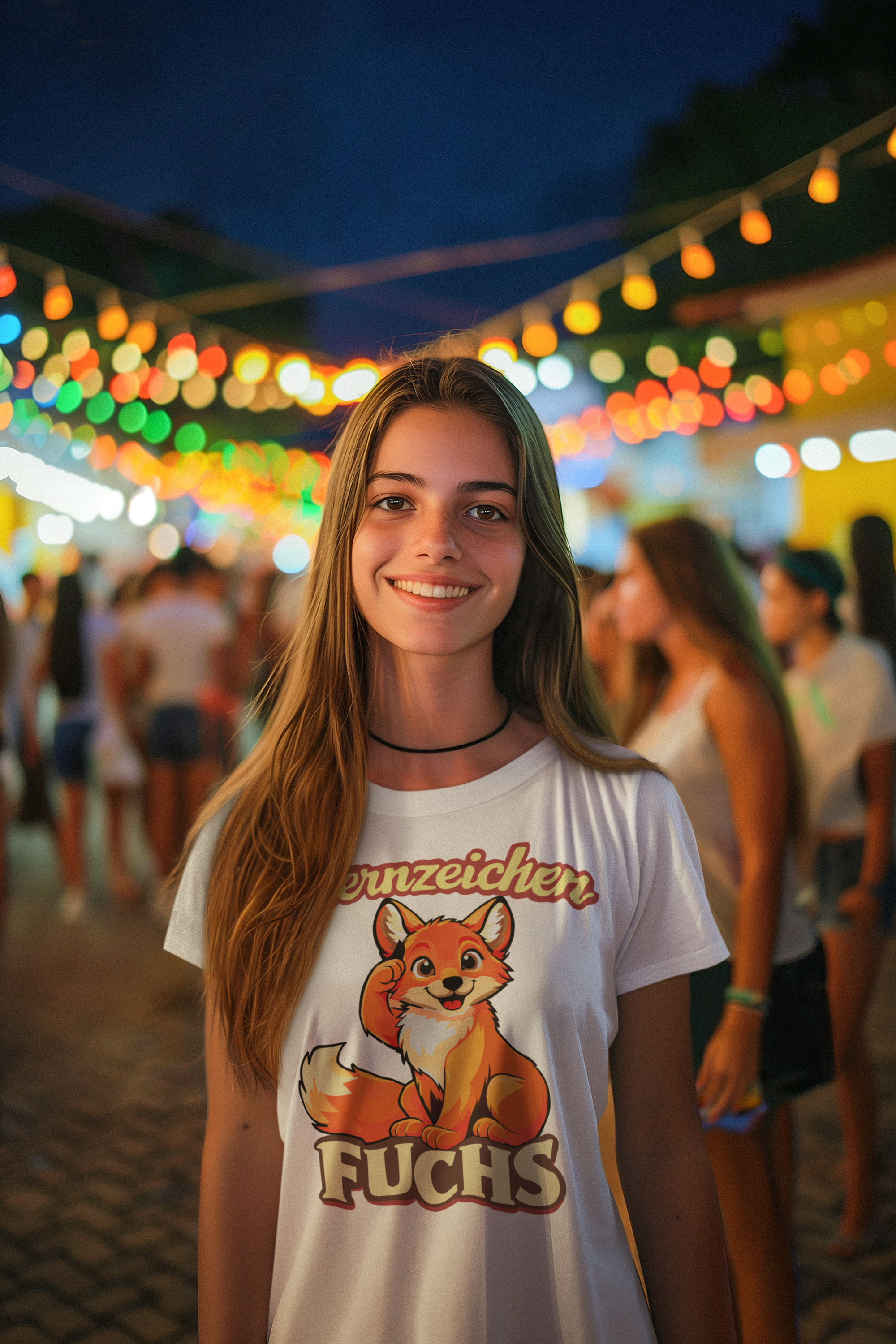 Sternzeichen Fuchs | Damen T-Shirt Rundhals