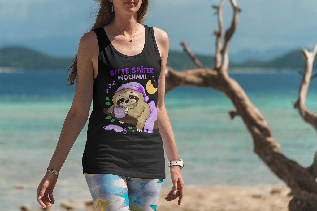 Bitte später nochmal - Faultier | Damen-Tanktop