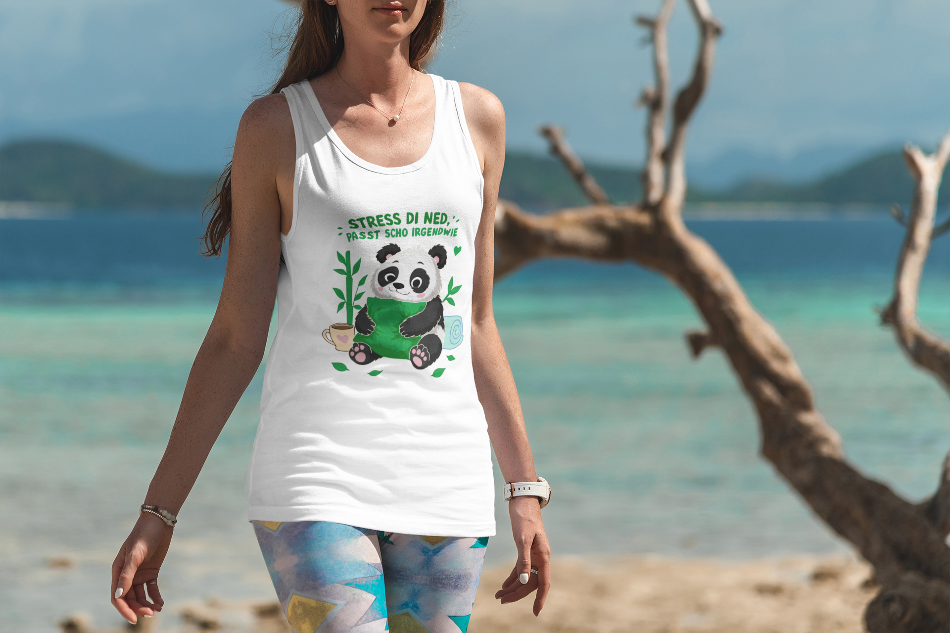 Stress di ned - Panda | Damen-Tanktop