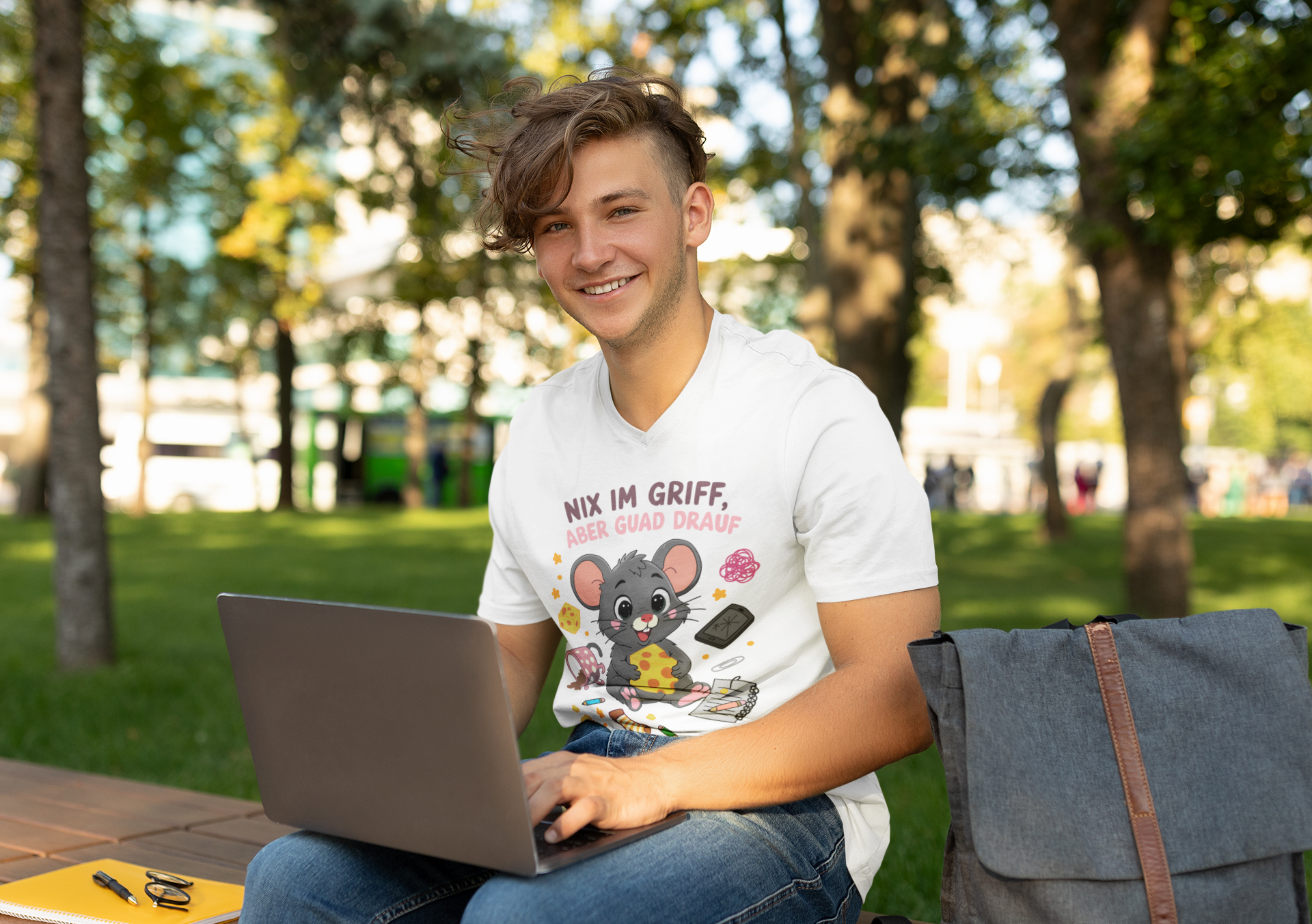 Chaosmaus | T-Shirt Herren V-Ausschnitt