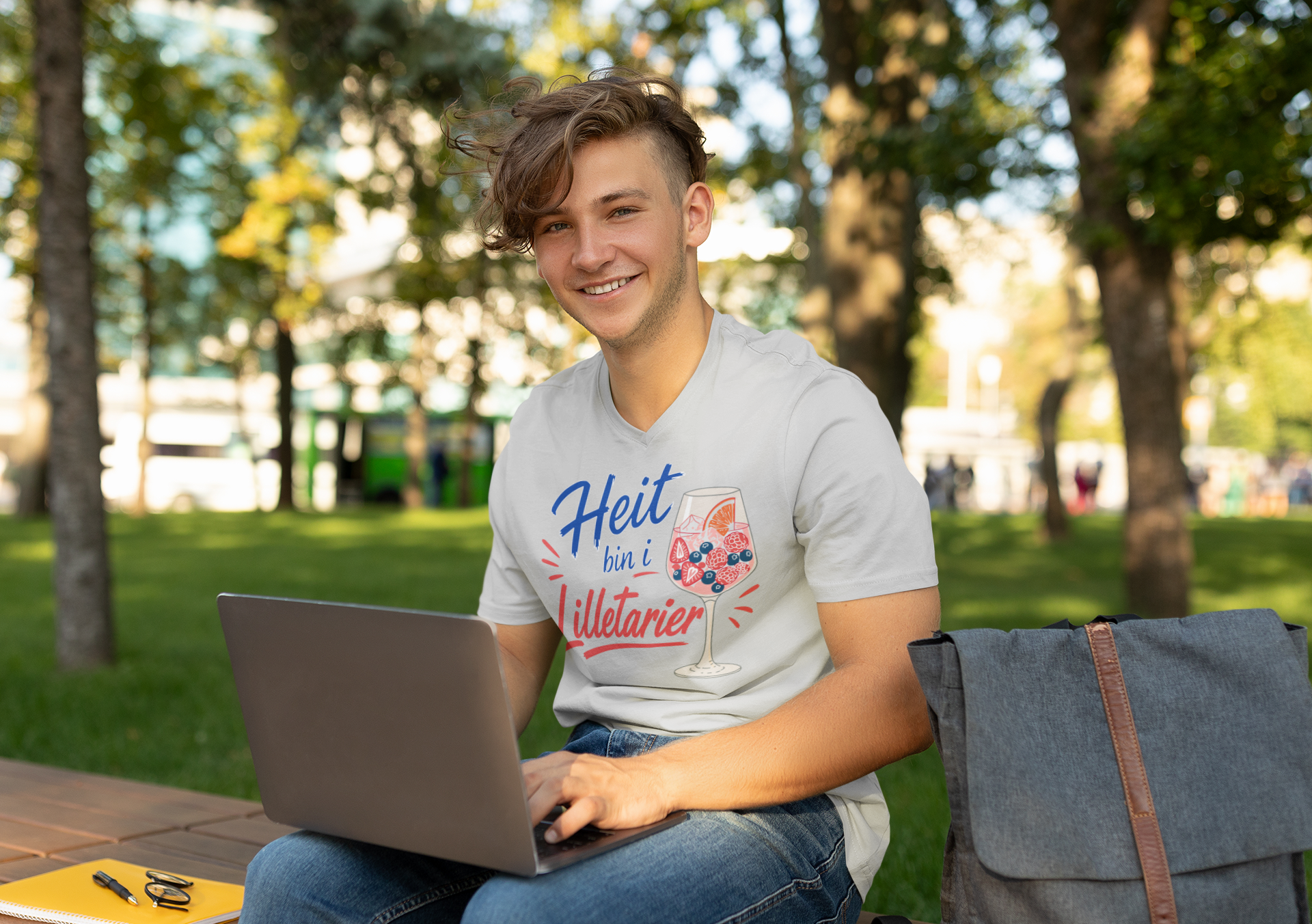 Heit bin i Lilletarier | T-Shirt Herren V-Ausschnitt